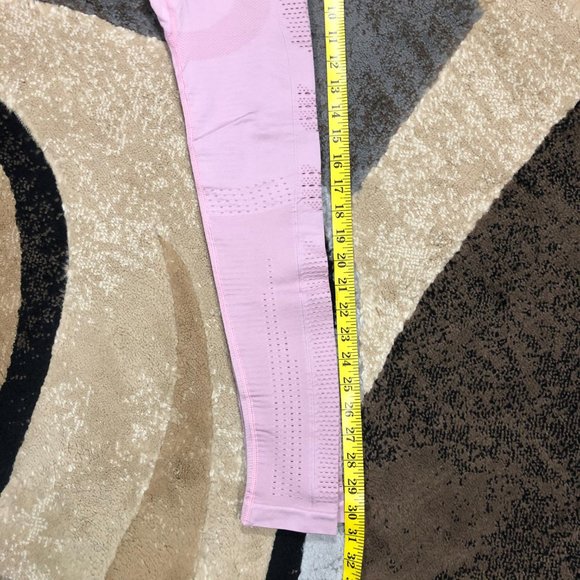 Women’s Pink High Waisted Seamless Leggings, Small - Picture 6 of 8